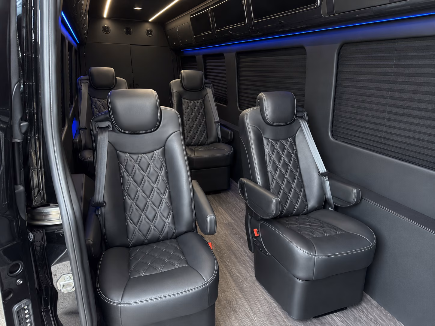santa monica charter bus interior 2