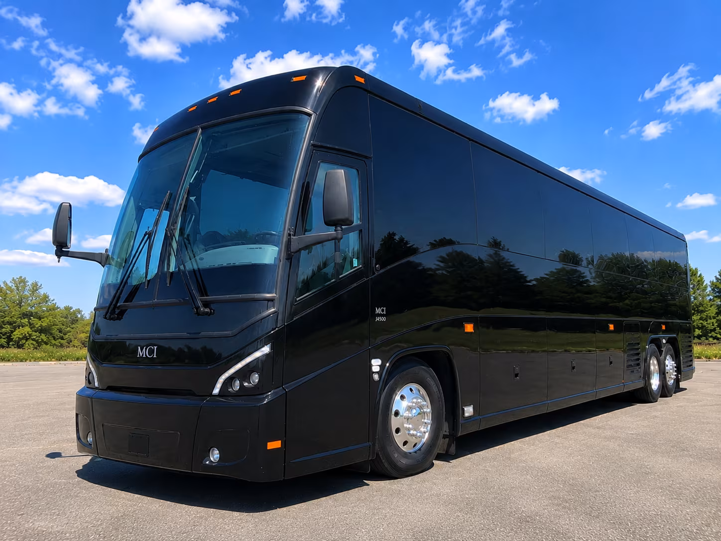santa monica charter bus rental exterior
