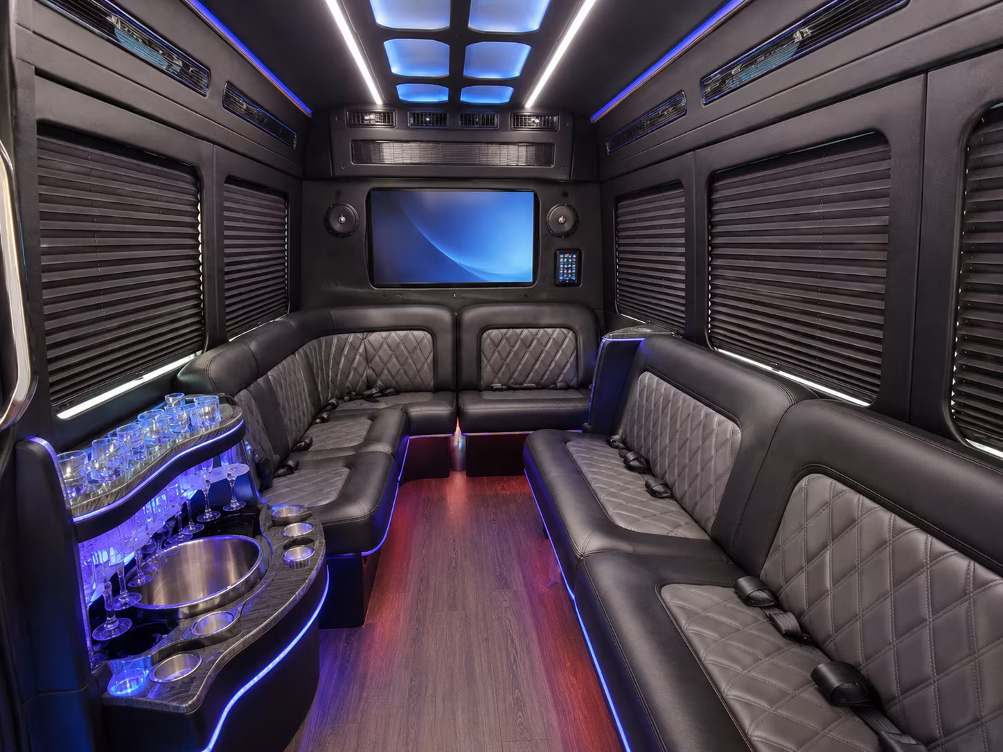 santa monica private event transportation onboard seating